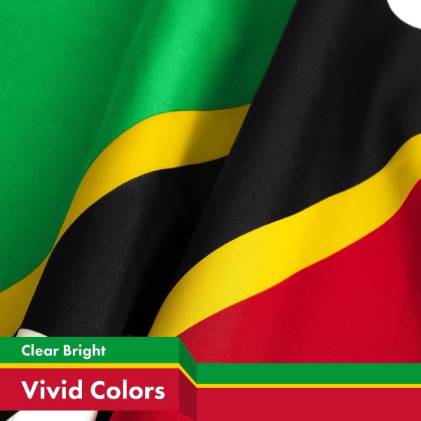 G128 Combo Pack: American USA Flag 3x5 Ft & Saint Kitts and Nevis Flag 3x5 Ft | Both LiteWeave Pro Series Printed 150D Polyester, Brass Grommets - Image 4