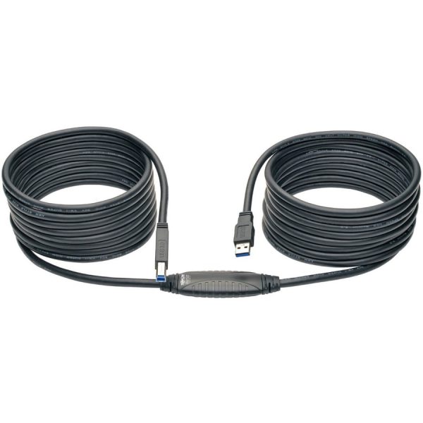Eaton Tripp Lite Series USB 3.0 SuperSpeed Active Repeater Cable (A to B M/M), 25 ft. (7.62 m) - Image 2