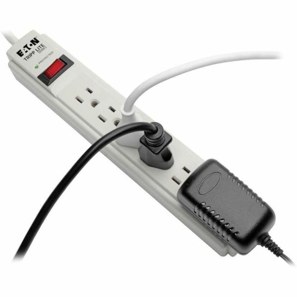 Eaton Tripp Lite Series Protect It! 6-Outlet Surge Protector, 8 ft. (2.43 m) Cord, 990 Joules, Low-Profile Right-Angle 5-15P plug - Image 5