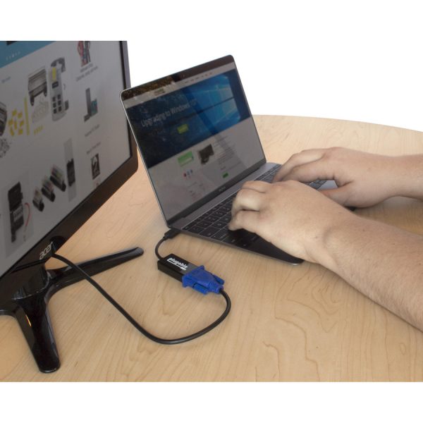 Plugable USB C to VGA Adapter Compatible with 2018 iPad Pro, 2018 MacBook Air, 2018 MacBook Pro, Surface Book 2, Thunderbolt 3 & More - Image 6