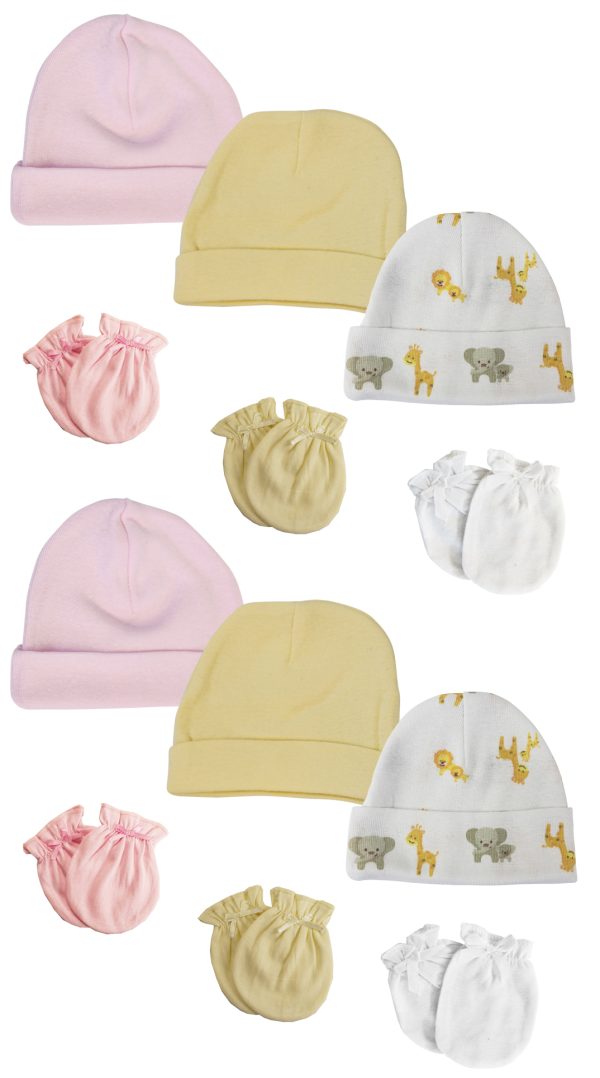 Baby Girls Caps And Mittens (pack Of 12) Nc_0386