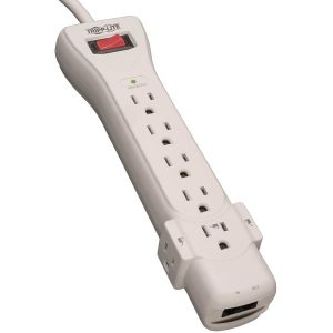 Eaton Tripp Lite Series Protect It! 7-Outlet Surge Protector, 6 ft. (1.83 m) Cord, 1080 Joules, Fax/Modem Protection, RJ11
