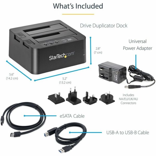 StarTech.com Dual Bay Hard Drive Duplicator Dock, Standalone HDD/SSD Cloner/Copier, USB 3.0 / eSATA to SATA III Hard Drive Cloner - Image 6