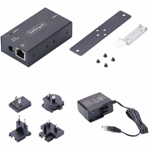StarTech.com 1-Port Serial to Ethernet Adapter, IP Serial Device Server For Remote RS232 Devices, Wall/DIN Rail Mount, LAN To DB9 Converter - Image 3