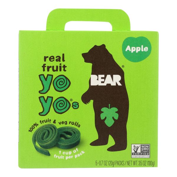Bear Real Fruit Yoyo Snack - Apple - Case of 6 - 3.5 oz. - Image 3