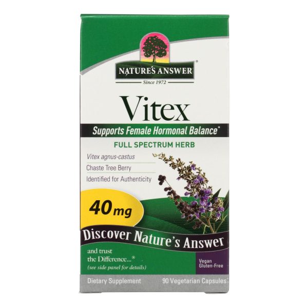 Nature's Answer - Vitex Agnus-Castus Chastetree Berry - 90 Vegetarian Capsules - Image 2