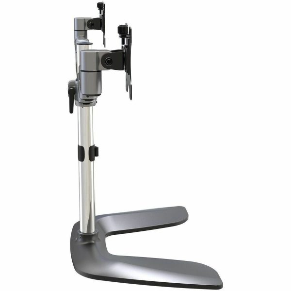StarTech.com Dual Monitor Stand, Ergonomic Desktop Monitor Stand for up to 32"(17.6lb/8kg) VESA Displays, Free-Standing Adjustable, Silver - Image 8