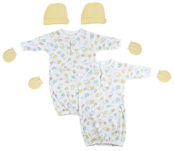 Unisex Newborn Baby 6 Piece Gown Set Nc_0801