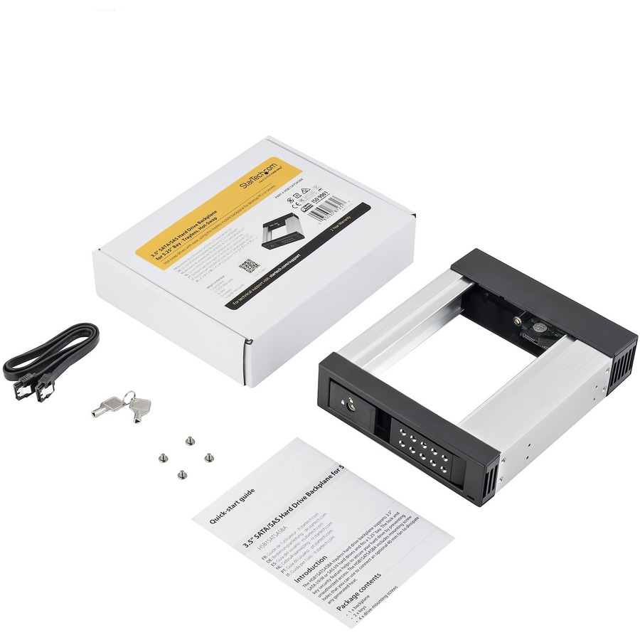 StarTech.com 5.25 to 3.5 Hard Drive Hot Swap Bay - Trayless - Aluminum - For 3.5" SATA/SAS Drives - Front Mount - SAS/ SATA Backplane - Image 7