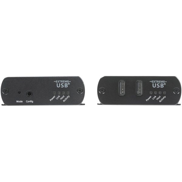StarTech.com 2 Port USB 2.0 Extender Hub over Cat5e or Cat6 RJ45 Cable - 330ft/100m Metal USB 2.0 Extender Kit - ESD, Powered, 480mbps - Image 2