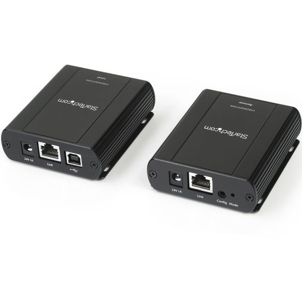 StarTech.com 2 Port USB 2.0 Extender Hub over Cat5e or Cat6 RJ45 Cable - 330ft/100m Metal USB 2.0 Extender Kit - ESD, Powered, 480mbps - Image 4