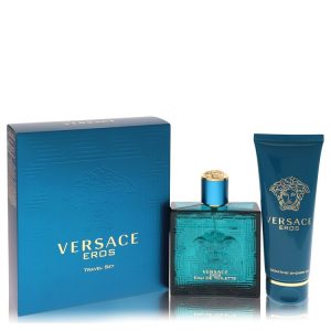 Versace Gift Set -- 3.4 oz Eau De Toilette Spray + 3.4 oz Shower Gel for Men