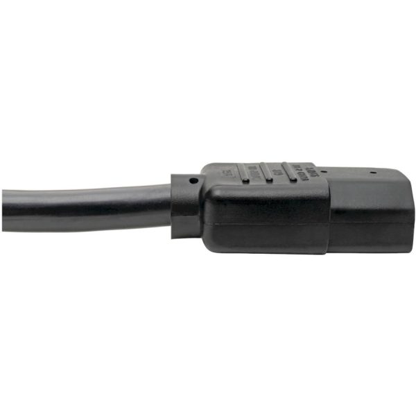 Eaton Tripp Lite Series Computer Power Cord, NEMA 5-15P to C13 - Heavy-Duty, 15A, 125V, 14 AWG, 2 ft. (0.61 m), Black - Image 4