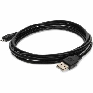 AddOn 6ft USB 2.0 (A) Male to Micro-USB 2.0 (B) Male Black Cable