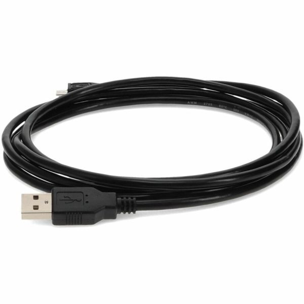 AddOn 6ft USB 2.0 (A) Male to Micro-USB 2.0 (B) Male Black Cable - Image 2