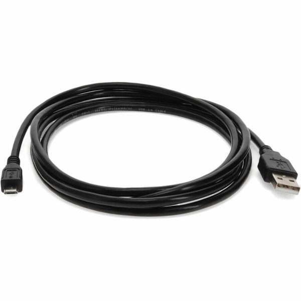 AddOn 6ft USB 2.0 (A) Male to Micro-USB 2.0 (B) Male Black Cable - Image 8