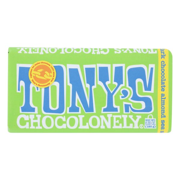 Tony's Chocolonely - Bar Chocolate Dk Almond Sea Salt 51% - Case of 15 - 6.35 OZ - Image 3