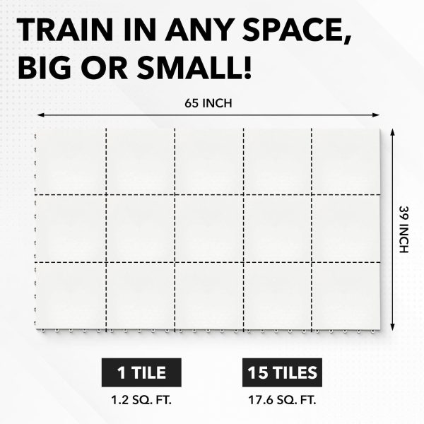 Dryland Flooring Tiles for Hockey Training   15 Pack Hockey Tiles (17.6 sqft) for Shooting Passing Stickhandling   Not Skateable Synthetic Ice Tiles for Hockey Practice - Image 2