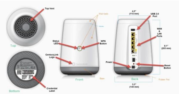 C4000LZ xDSL Gigabit 802.11a b g n ac WiFi Modem Router Compatible with Centurylink (Renewed) - Image 2