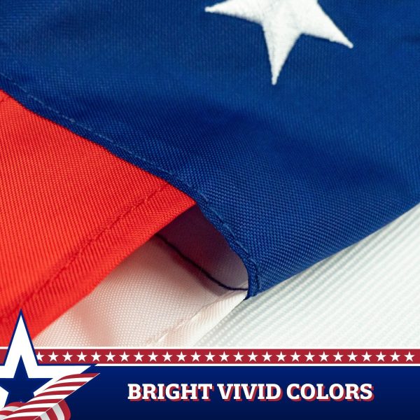 G128 American USA Windsock | 60 Inch | Embroidered 210D Polyester, Patriotic Hanging Decoration - Image 4