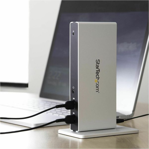 StarTech.com USB 3.0 Docking Station - Compatible with Windows / macOS - Dual DVI Docking Station Supports Dual Monitors - DVI to HDMI and DVI to VGA Adapters Included - USB3SDOCKDD - Image 6