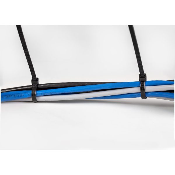 StarTech.com 8"(20cm) Cable Ties, 2-1/8"(55mm) Dia, 50lb(22kg) Tensile Strength, Nylon Self Locking Zip Ties, UL Listed, 1000 Pack, Black - Image 5
