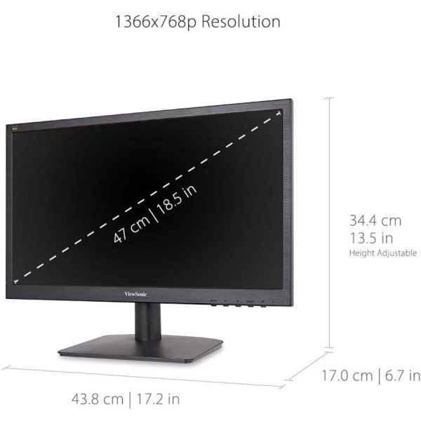 ViewSonic VA1903H 19-Inch WXGA 1366x768p 16:9 Widescreen Monitor with Enhanced View Comfort, Custom ViewModes and HDMI for Home and Office - Image 3