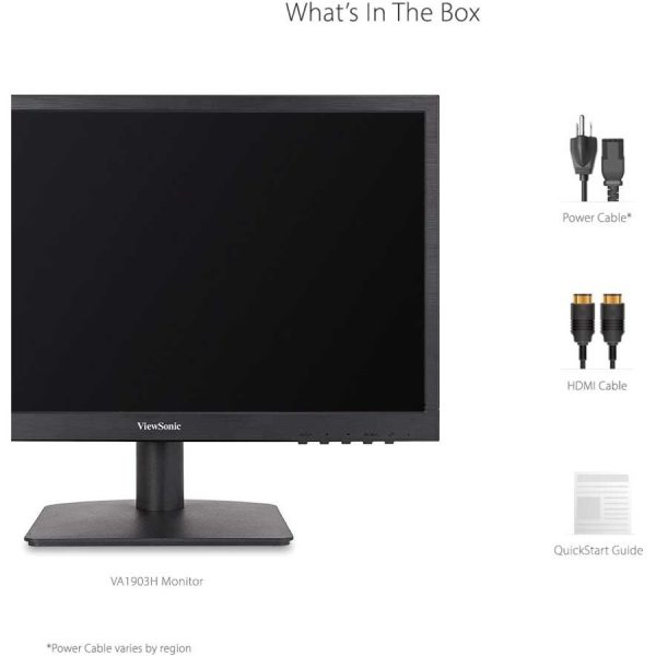 ViewSonic VA1903H 19-Inch WXGA 1366x768p 16:9 Widescreen Monitor with Enhanced View Comfort, Custom ViewModes and HDMI for Home and Office - Image 8