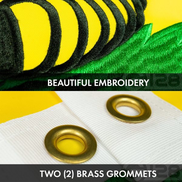 G128 Combo Pack: American USA Flag ToughWeave Series 1x1.5 Ft Single Sided & Gadsden Don't Tread On Me Flag Double Sided 1x1.5 Ft Double ToughWeave Series | Both Embroidered Polyester, Brass Grommets - Image 7