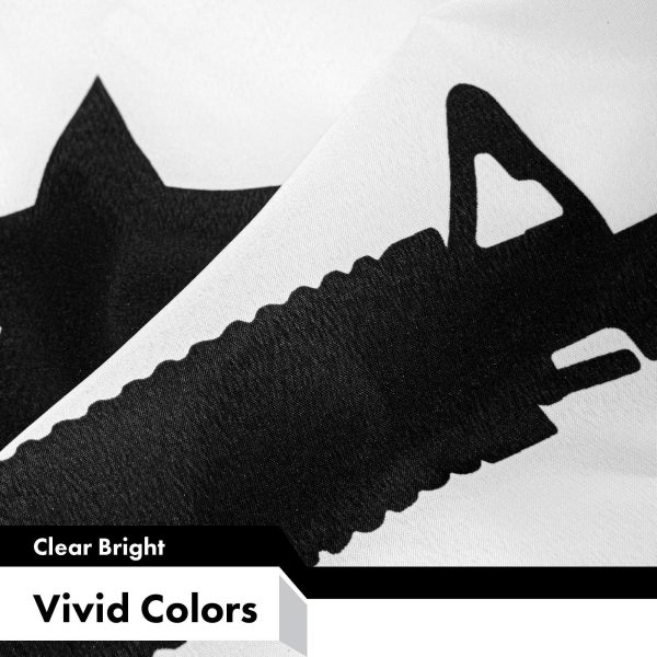 G128 Combo Pack: USA American Flag 3x5 Ft 150D Printed Stars & Come and Take It (Rifle Design) Flag 3x5 Ft 150D Printed - Image 4