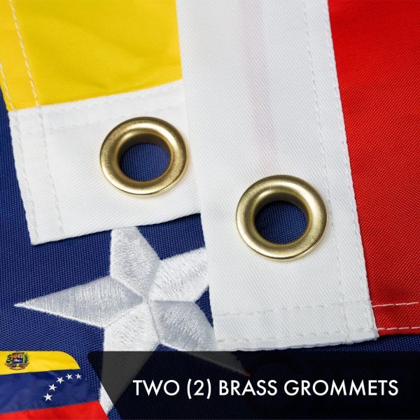 Venezuela Venezuelan Flag 3x5 Ft 3-Pack Double-sided Embroidered Polyester By G128 - Image 3