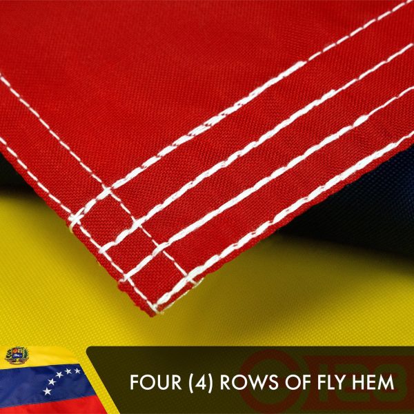 Venezuela Venezuelan Flag 3x5 Ft 3-Pack Double-sided Embroidered Polyester By G128 - Image 5