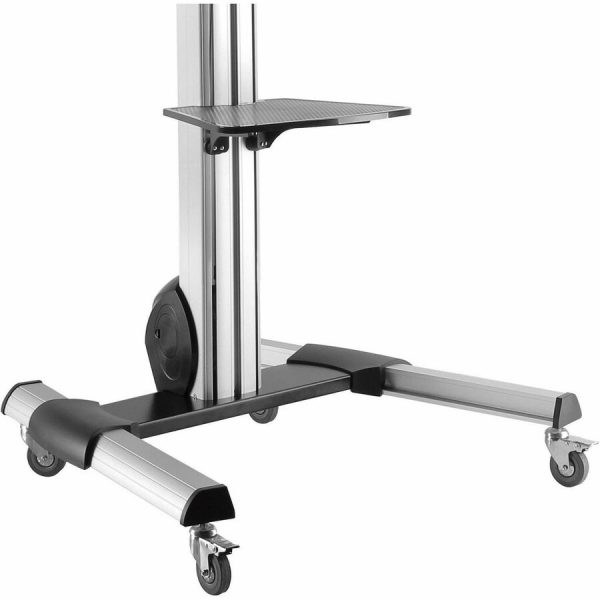 StarTech.com TV Cart - For 32" to 75" Displays - AV Cart - Height Adjustable - Lockable Wheels - Flat Screen TV Cart - Media Cart on Wheels - Image 4