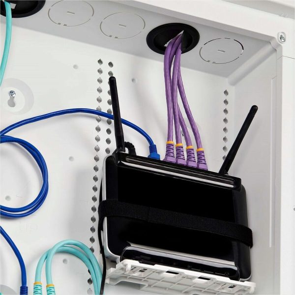 StarTech.com 28in Wall-Mount Media Enclosure, Cable Management Box for Network Distribution, Mounting Fixtures/Modules Included, White - Image 5