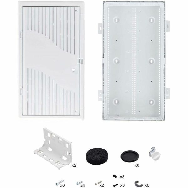 StarTech.com 28in Wall-Mount Media Enclosure, Cable Management Box for Network Distribution, Mounting Fixtures/Modules Included, White - Image 9