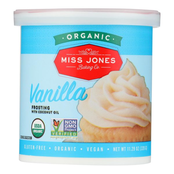 Miss Jones Baking Organic Frosting - Vanilla Buttercream - Case of 6 - 320 Gram - Image 3
