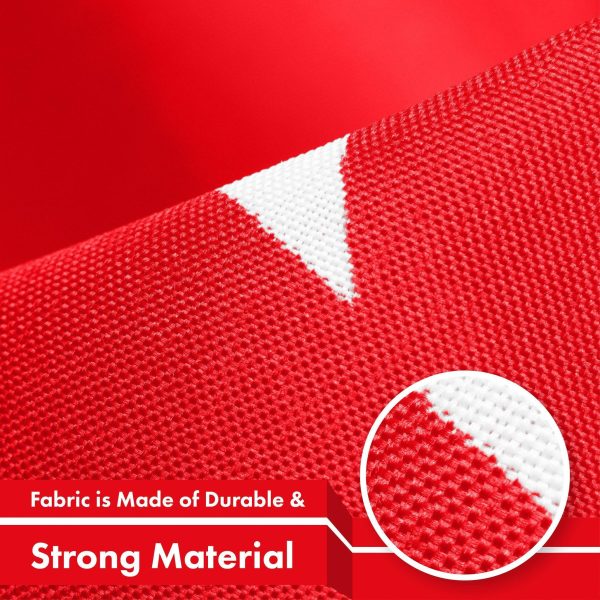 G128 5 Pack: Turkey Turkish Flag | 3x5 Ft | LiteWeave Pro Series Printed 150D Polyester | Country Flag, Indoor/Outdoor, Vibrant Colors, Brass Grommets, Thicker and More Durable Than 100D 75D Polyester - Image 4