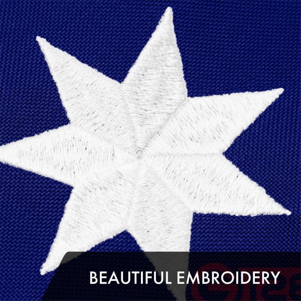 G128 Bennington 76 Flag | 4x6 Ft | ToughWeave Series Embroidered 300D Polyester | Historical Flag, Embroidered Design, Indoor/Outdoor, Brass Grommets - Image 3
