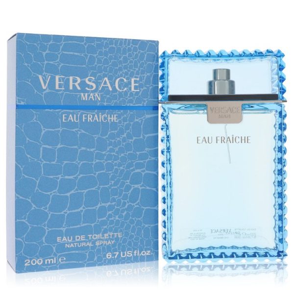 Versace Eau Fraiche Eau De Toilette Spray (Blue) 6.7 oz for Men