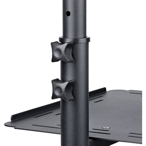 StarTech.com Mobile Projector and Laptop Stand/Cart, Heavy Duty Portable Projector Stand/Presentation Cart (22lb/shelf), Height Adjustable - Image 8