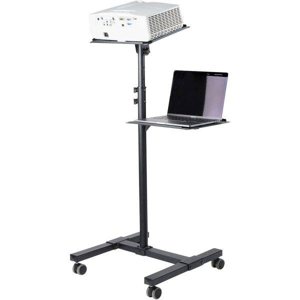 StarTech.com Mobile Projector and Laptop Stand/Cart, Heavy Duty Portable Projector Stand/Presentation Cart (22lb/shelf), Height Adjustable - Image 10