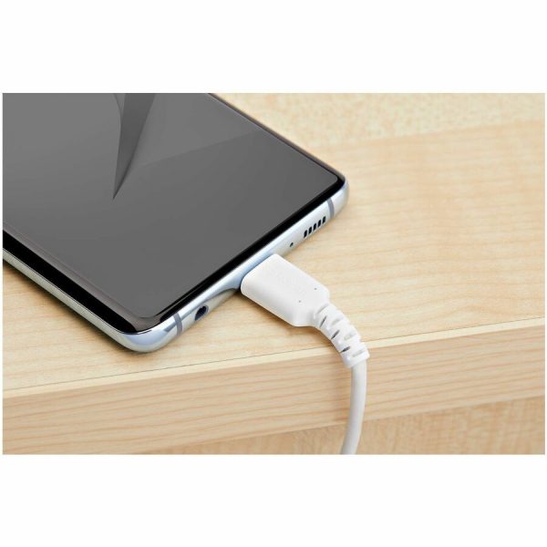 StarTech.com 1m USB A to USB C Charging Cable - Durable Fast Charge & Sync USB 2.0 to USB Type C Data Cord - Aramid Fiber M/M 3A White - Image 5