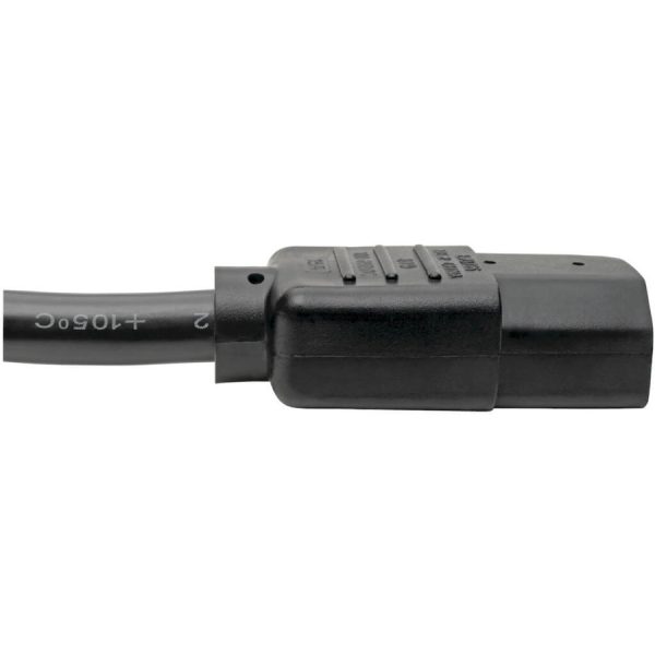 Eaton Tripp Lite Series Power Cord C14 to C15 - Heavy-Duty, 15A, 250V, 14 AWG, 3 ft. (0.91 m), Black - Image 3