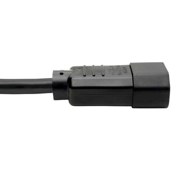 Eaton Tripp Lite Series Power Cord C14 to C15 - Heavy-Duty, 15A, 250V, 14 AWG, 3 ft. (0.91 m), Black - Image 4