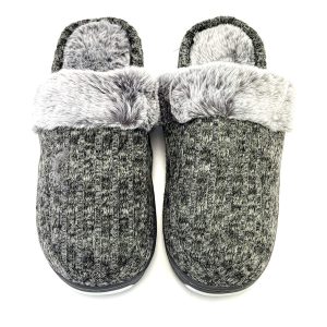Men's Slippers Faux Fur Comfort House Shoes Slippers Gray Color 9.5 US size