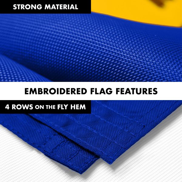 G128 Combo Pack: 6 Ft Tangle Free Aluminum Spinning Flagpole (White) & Nevada NV State Flag 3x5 Ft, ToughWeave Series Embroidered 300D Polyester | Pole with Flag Included - Image 5