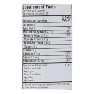 Yerba Prima Soluble Fiber Caps - 625 mg - 180 Capsules