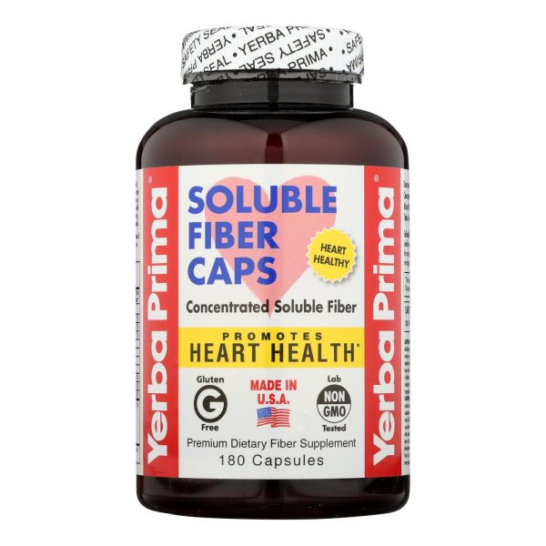 Yerba Prima Soluble Fiber Caps - 625 mg - 180 Capsules - Image 2