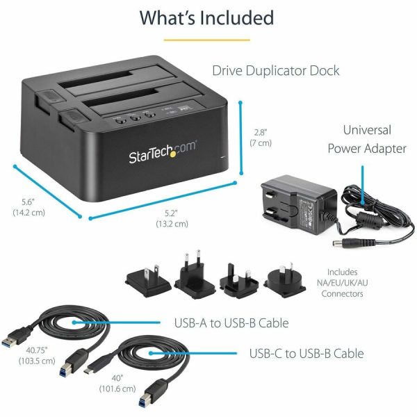StarTech.com Standalone Hard Drive Duplicator, External Dual Bay HDD/SSD Cloner/Copier, USB 3.1 to SATA Drive Docking Station, Disk Cloner - Image 5