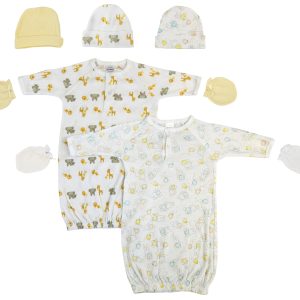 Unisex Newborn Baby 7 Piece Gown Set Nc_0780